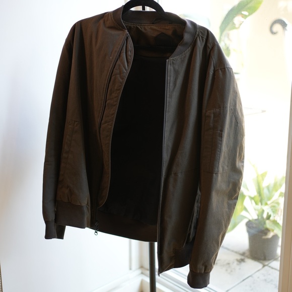 Waxed canvas bomber jacket - Picture 1 of 2